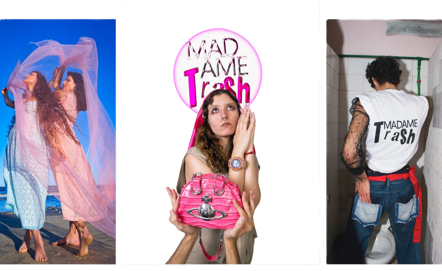 Collage editorial inspirado en MadameTrash